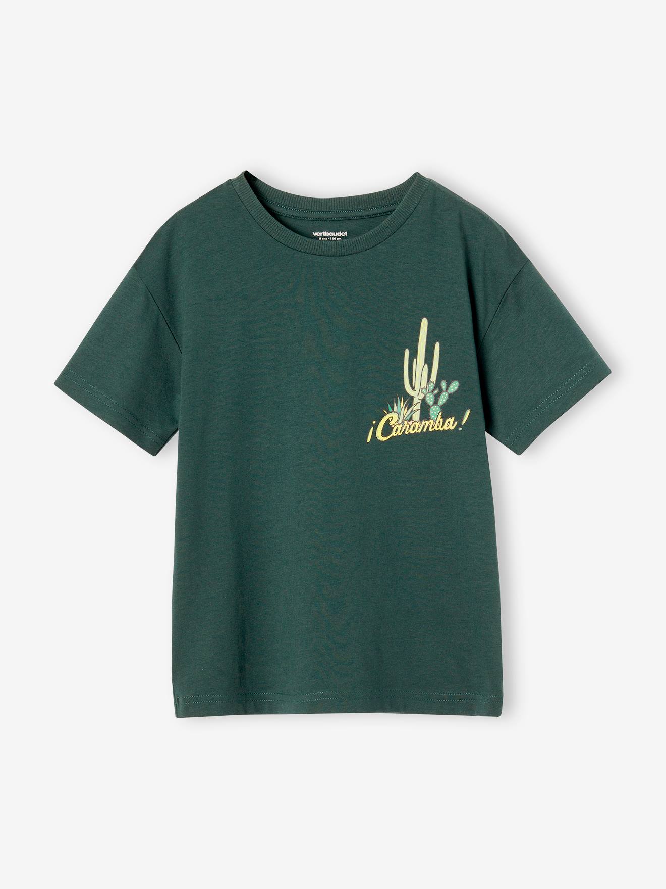 Boys' T-shirt with chest motif fir