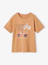 T-shirt with pick-up motif, puff ink detail, for boys