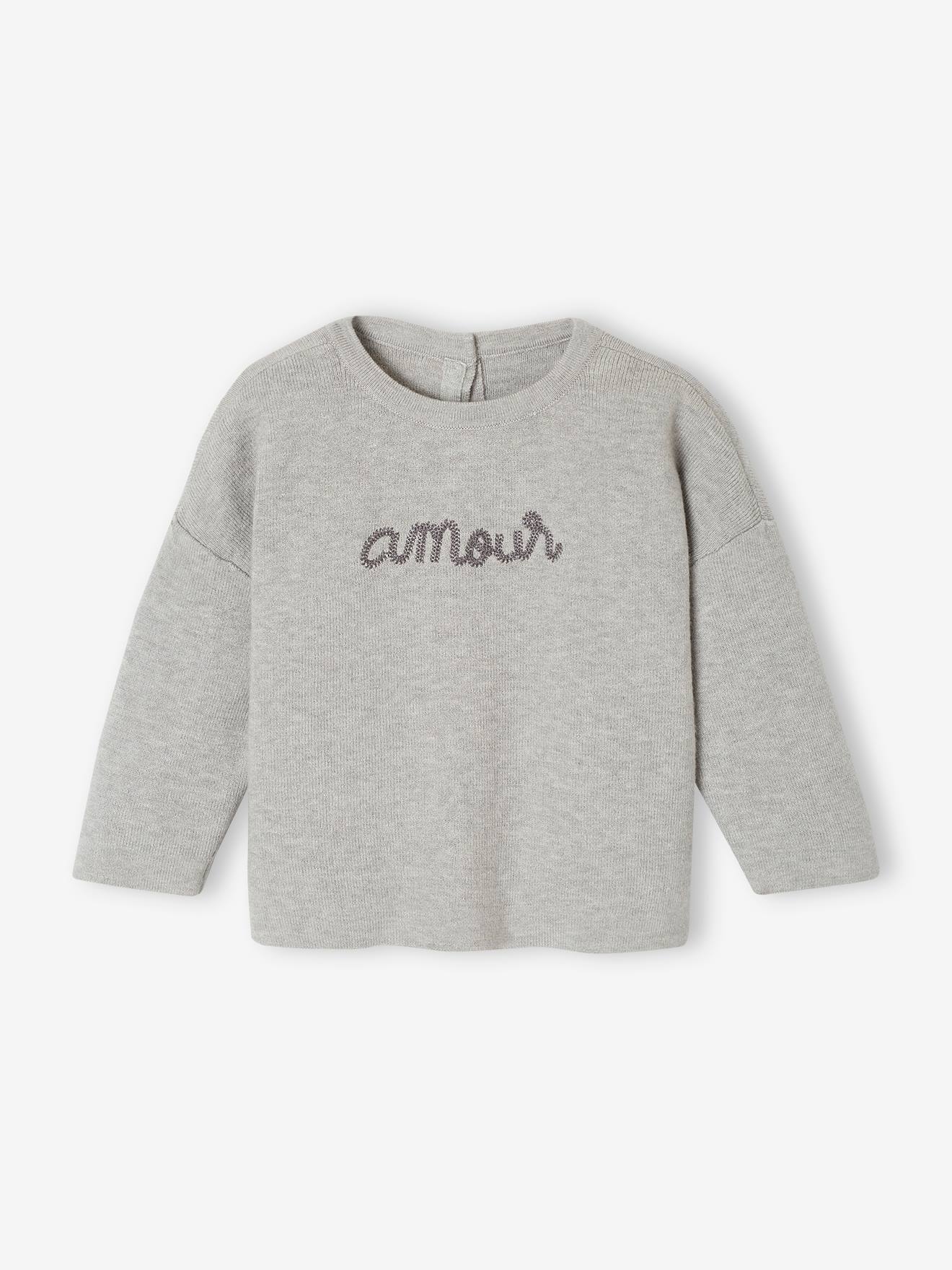 Baby jumper "love" marl
