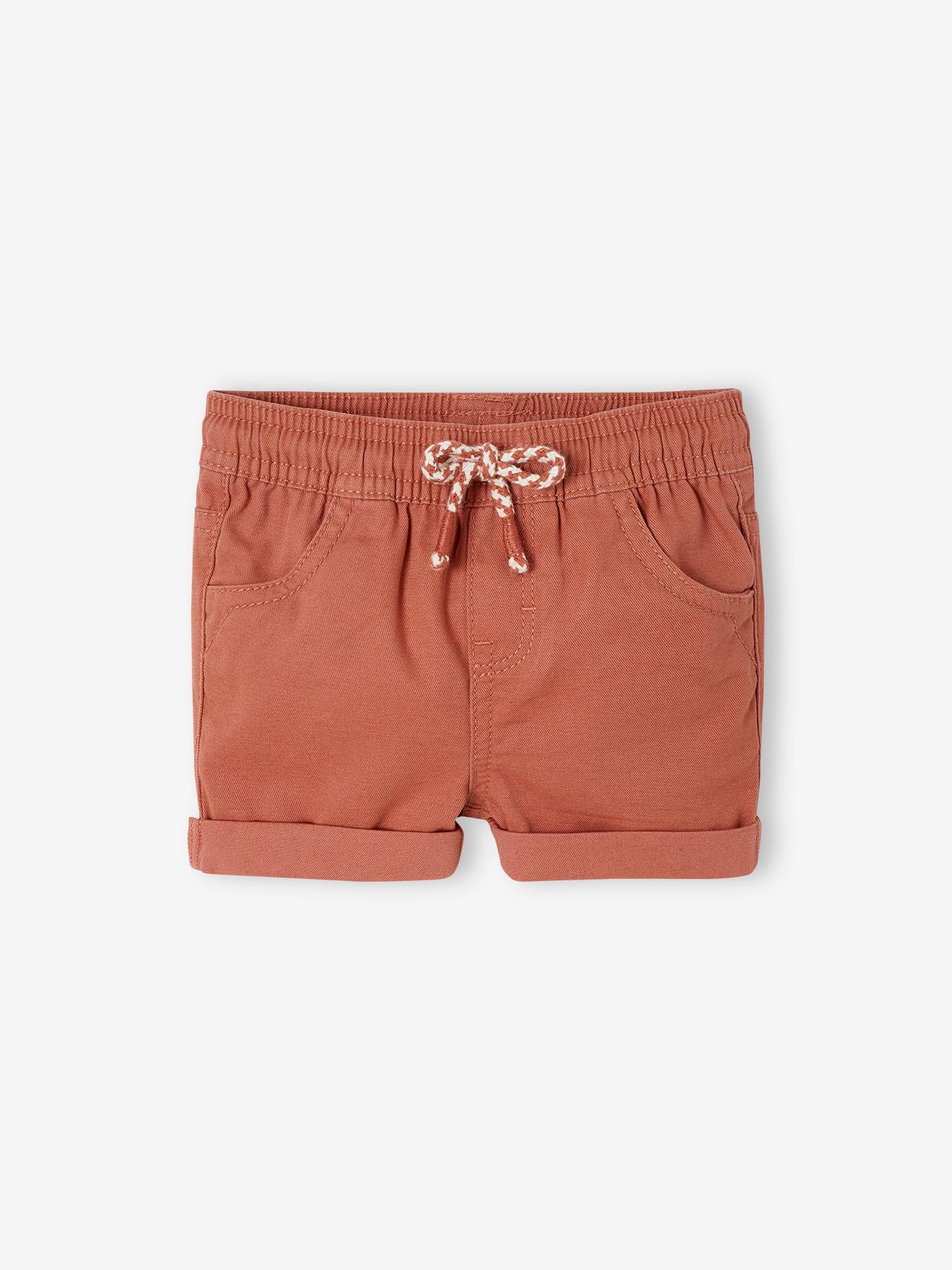 Twill Shorts with Elasticated Waistband