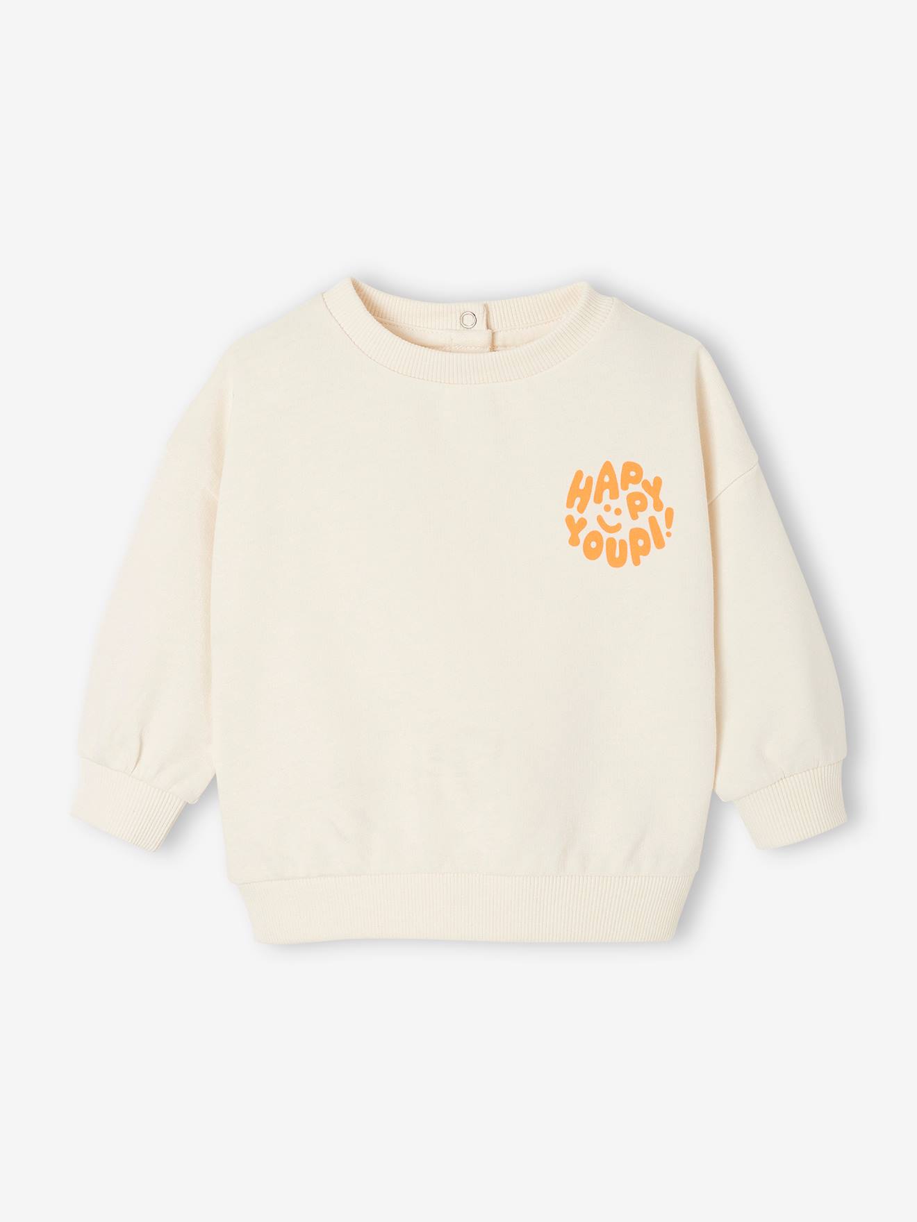 Baby round-neck sweatshirt - BASICS ecru