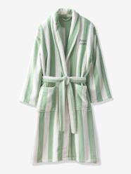 -Striped Bath Robe for Adults, TRANSAT, Family Capsule Collection, with Recycled Cotton