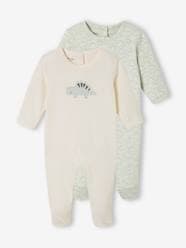 Baby-Pyjamas-Pack of 2 baby sleepsuits Dinosaurs