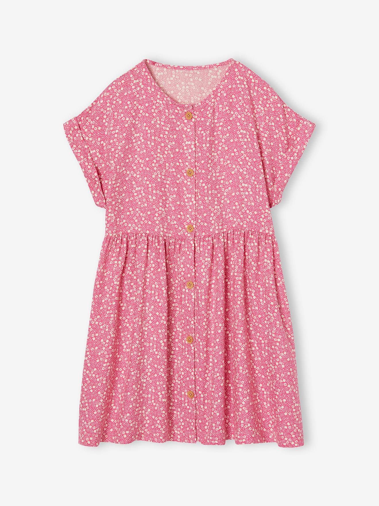 Button-up floral dress