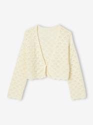 Girls-Cardigans, Jumpers & Sweatshirts-Cardigans-Crochet cardigan for girls