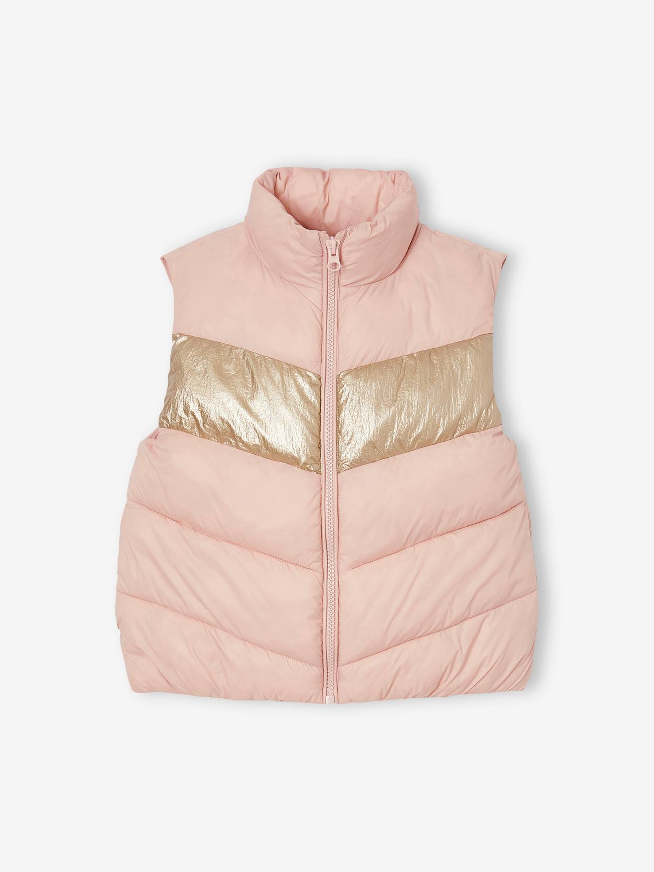 Colour block sleeveless padded jacket