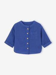 Baby-Shirt in Cotton Gauze with Mandarin Collar, for Babies