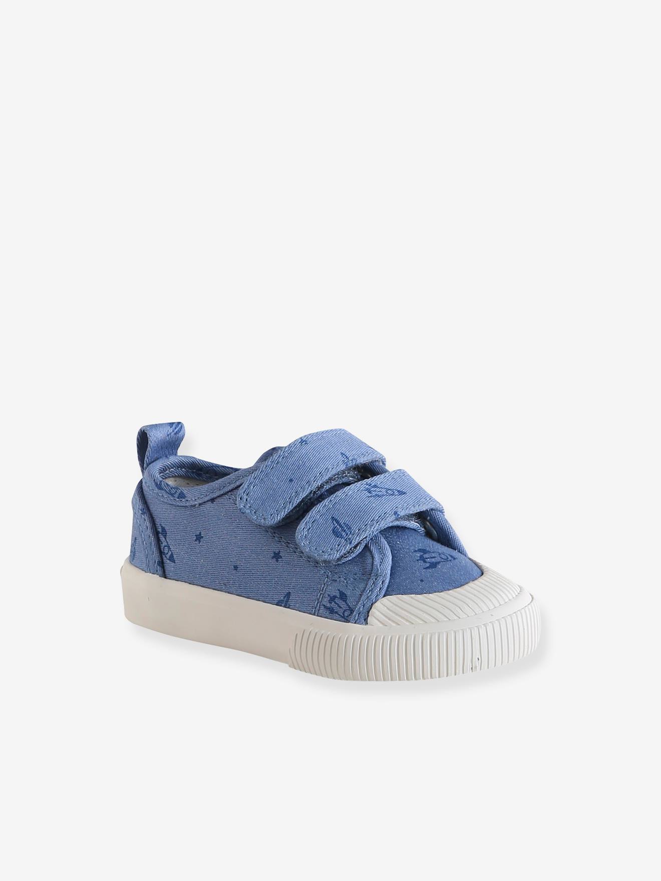Hook-&-Loop Trainers in Printed Canvas