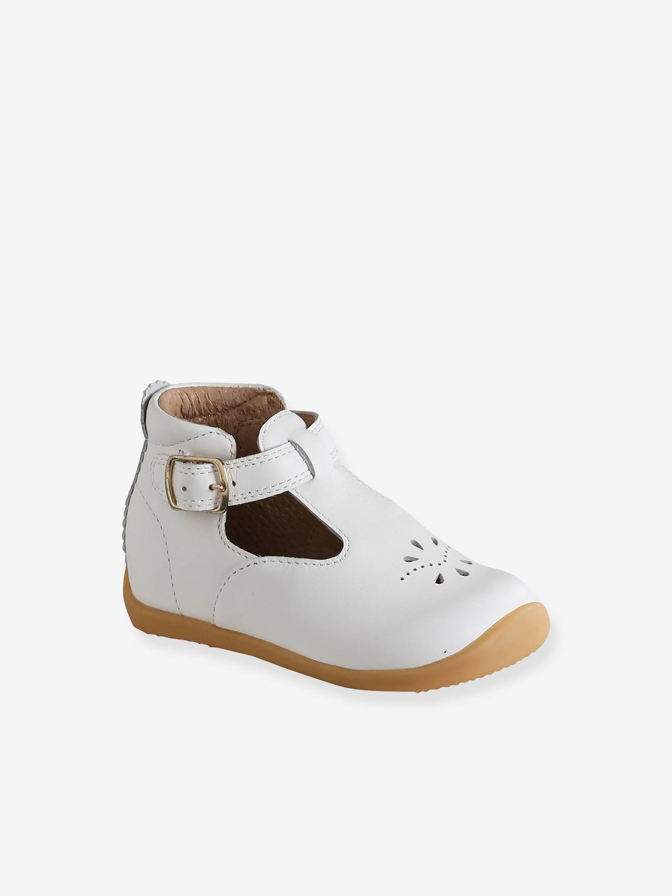 Soft Leather T-Strap Ankle Boots for Babies