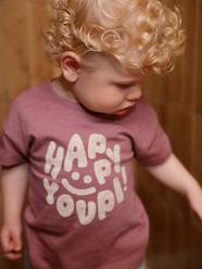 Organic cotton "Happy Youpi" baby short-sleeved T-shirt