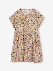 Girls-Dresses-Button-up floral dress for girls