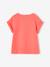 T-Shirt with Message in Flower Motifs for Girls coral+ecru+pale yellow+sky blue 