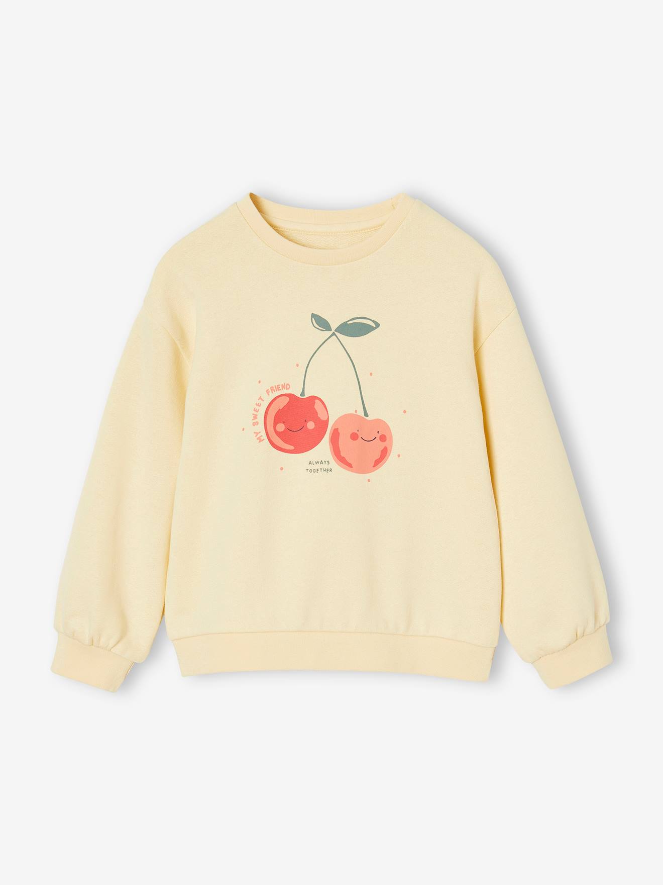 Girls' printed sweatshirt pale