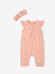 Baby-Outfits-Jumpsuit + Headband Set, for Baby Girls