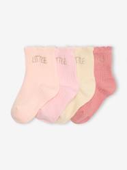 Baby-Pack of 4 Pairs of "Little" Socks for Babies