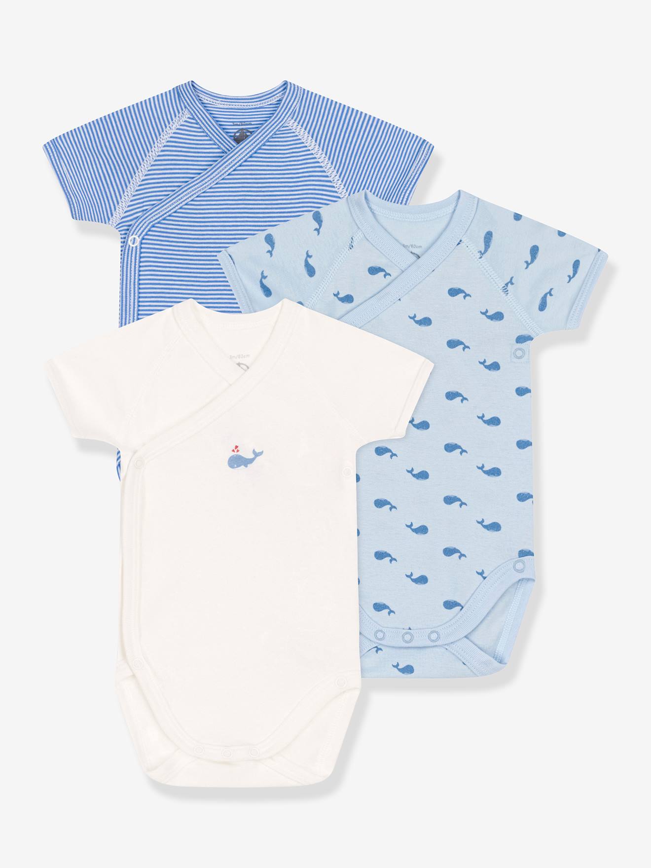 Short Sleeve Crossover Bodysuits for Babies