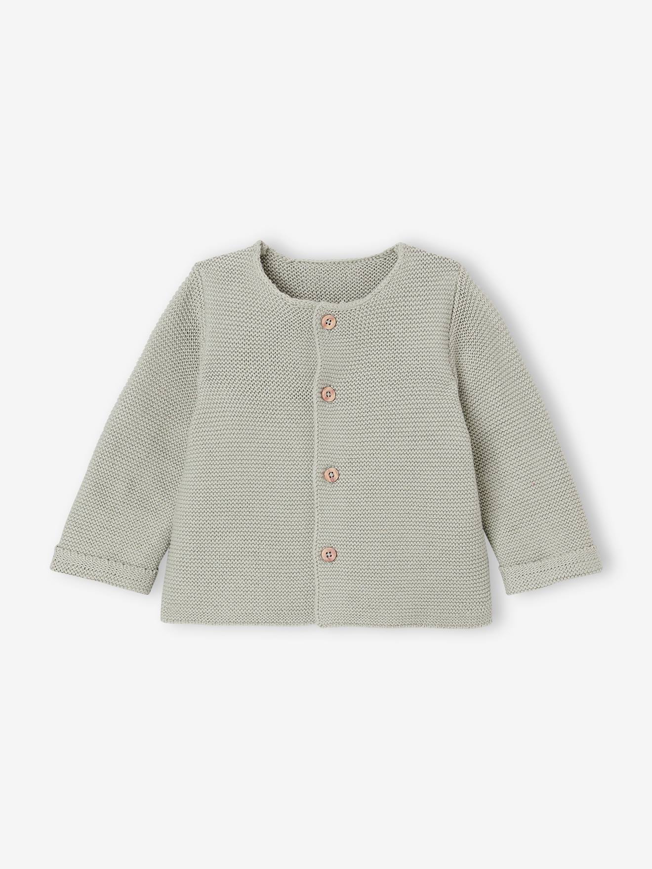 Baby Cardigan - BASICS 100% Cotton sage