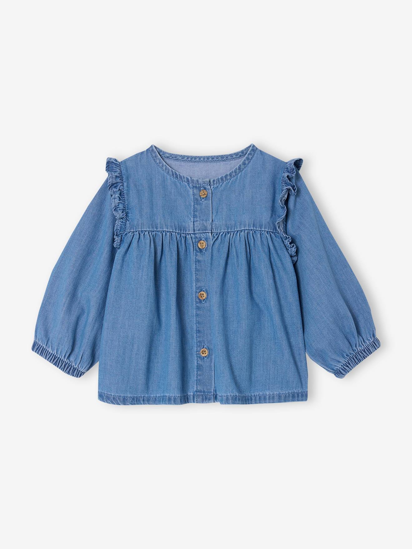 Denim baby shirt stone
