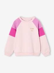 Girls-Cardigans, Jumpers & Sweatshirts-Colour block sweatshirt for girls