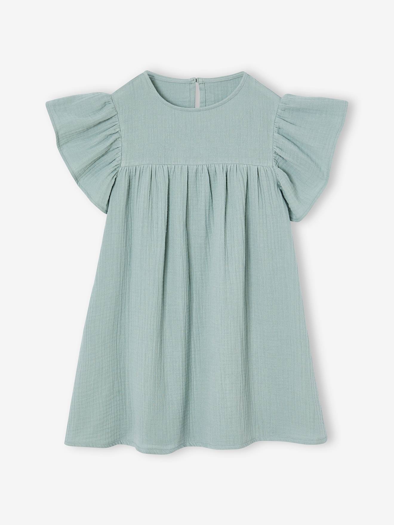 Cotton Gauze Dress with Floral Print