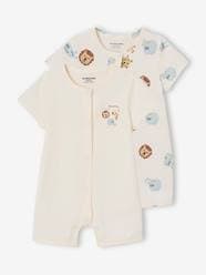 Baby-Pyjamas-Pack of 2 Jungle baby dungarees