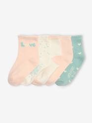 Baby-Pack of 5 Pairs of "Love" Socks for Babies