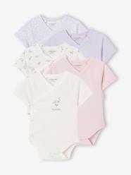 Baby-Pack of 5 baby bodysuits with popper opening