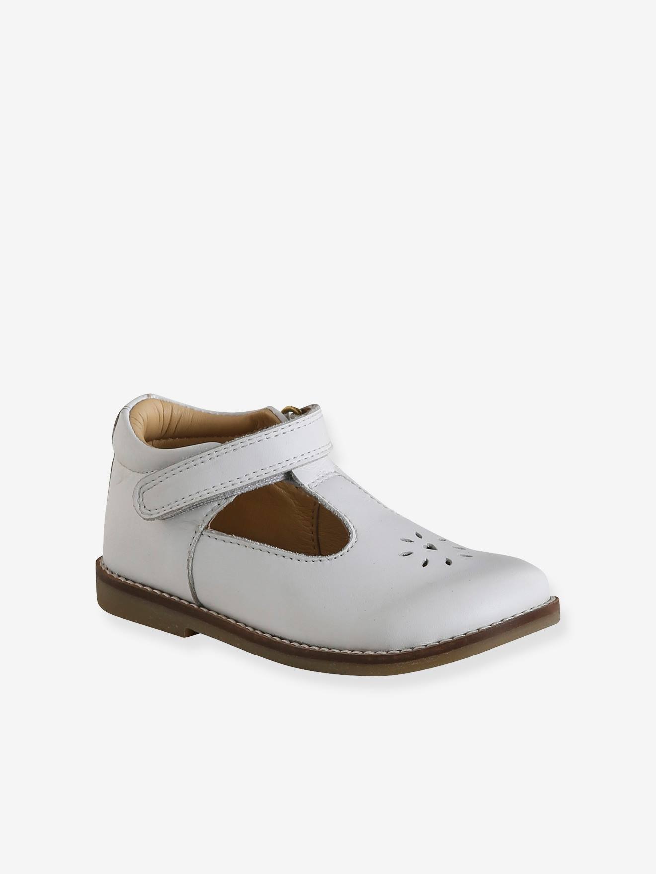 Leather Mary Jane Shoes for Baby Girls white