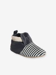 Pair of Two-Tone Elasticated Leather Shoes for Babies