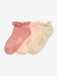 Girls-3 Pairs of Frilly Trainer Socks for Girls