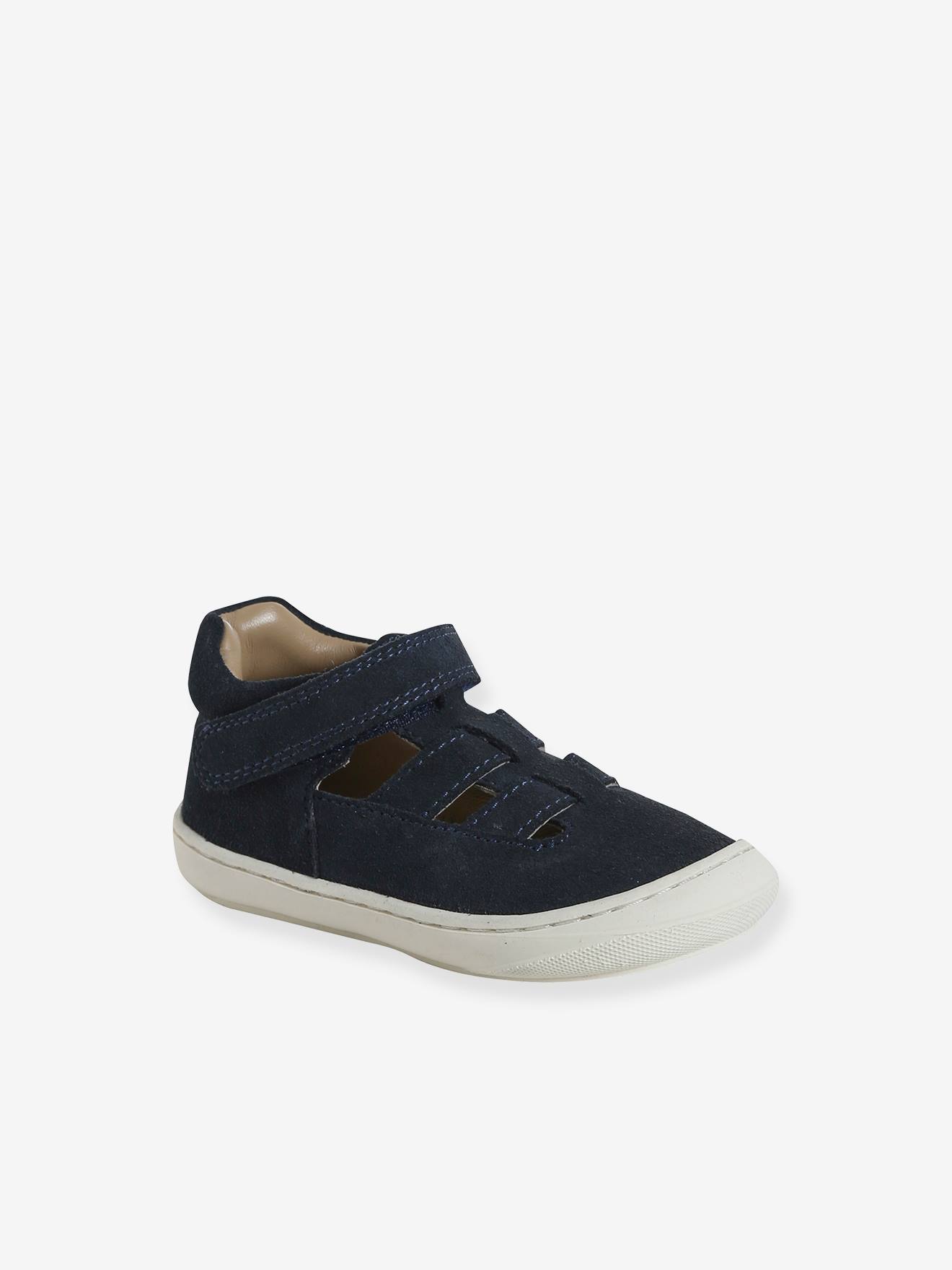 Leather Sandals with Hook-&-Loop Fastening for Babies