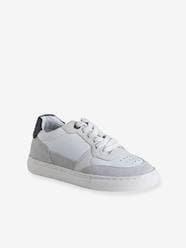 Shoes-Boys Footwear-Trainers-Leather Trainers with Laces & Zip for Children