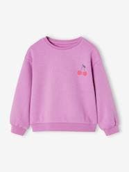 Girls-Cardigans, Jumpers & Sweatshirts-Basics Sweatshirt with Motif for Girls