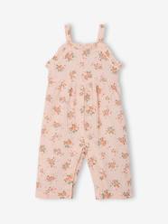 Baby-Dungarees & All-in-ones-Wide Cotton Gauze Jumpsuit