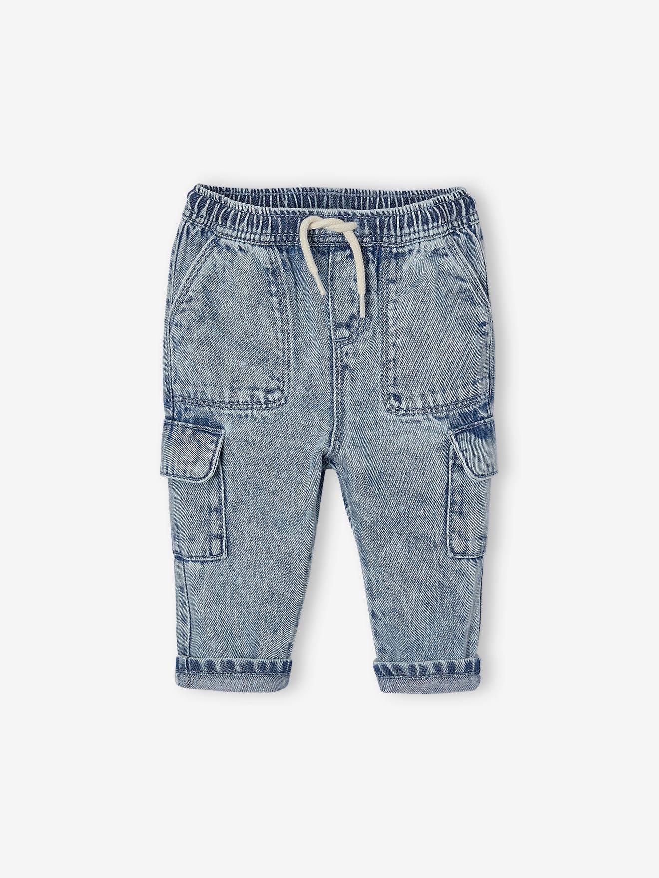 Baby battle jeans with elasticated waist double stone