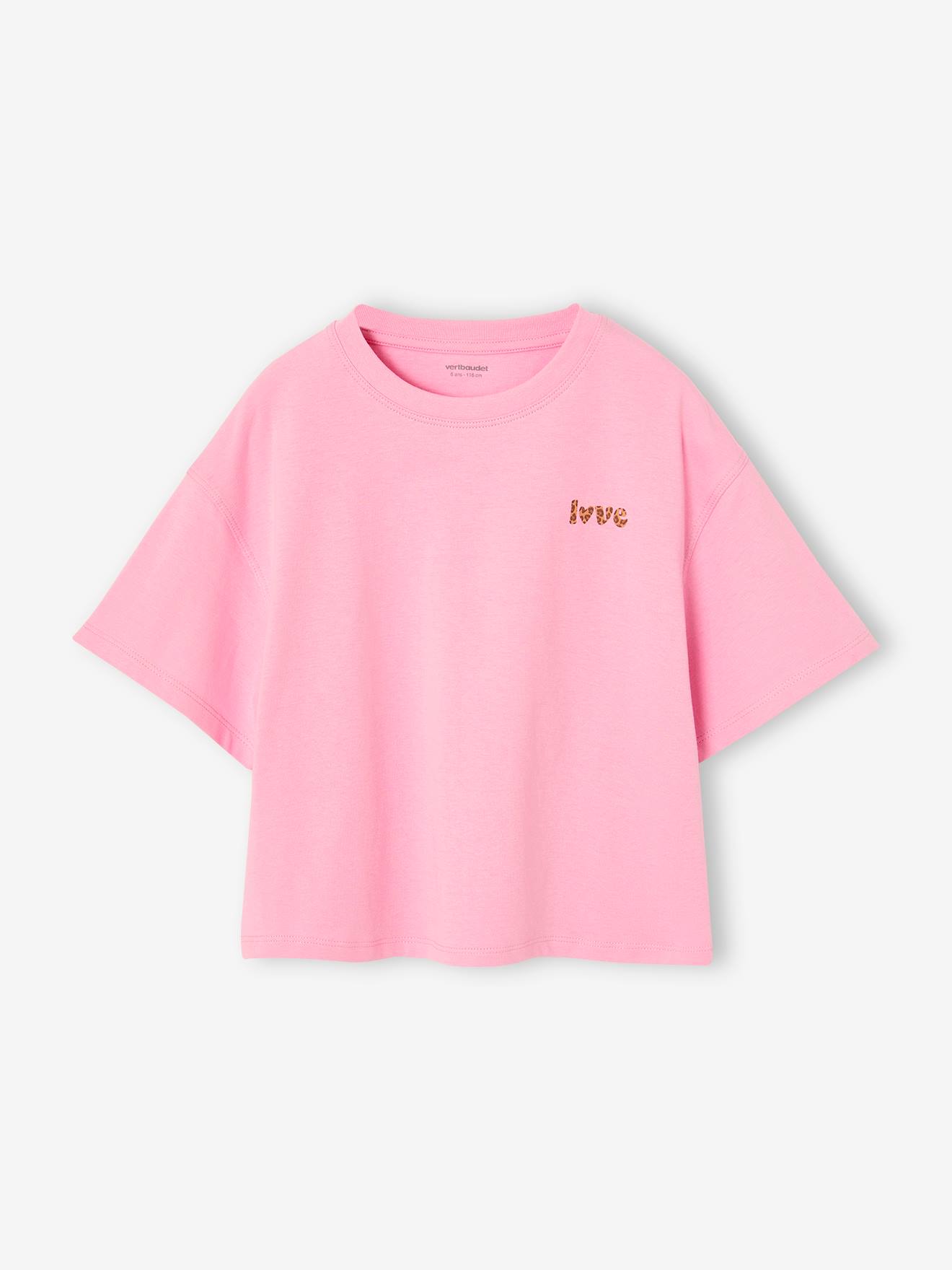 Cropped short-sleeved T-shirt