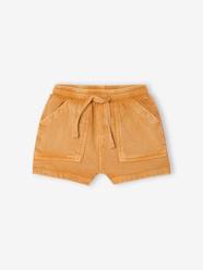 -Vintage-Effect Fleece Shorts for Babies 