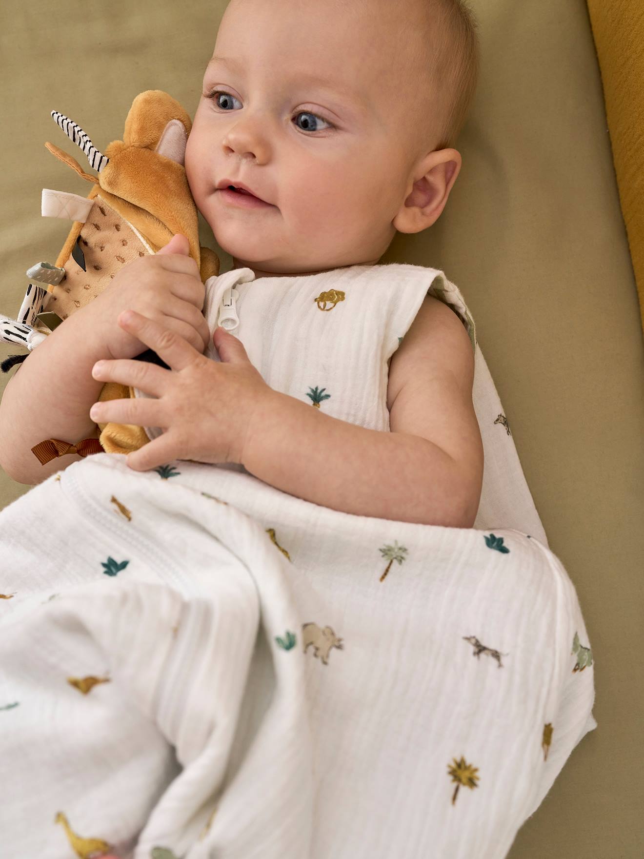 Reversible Summer Sleep Bag in Cotton Gauze