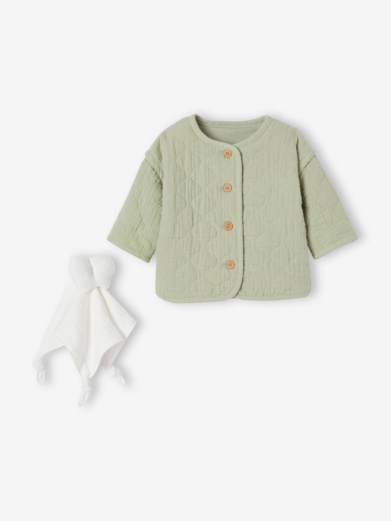 Baby quilted jacket and com