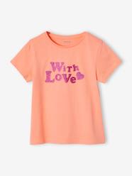 Girls-Tops-T-Shirts-Girls' short-sleeved T-shirt with a placement print - BASICS