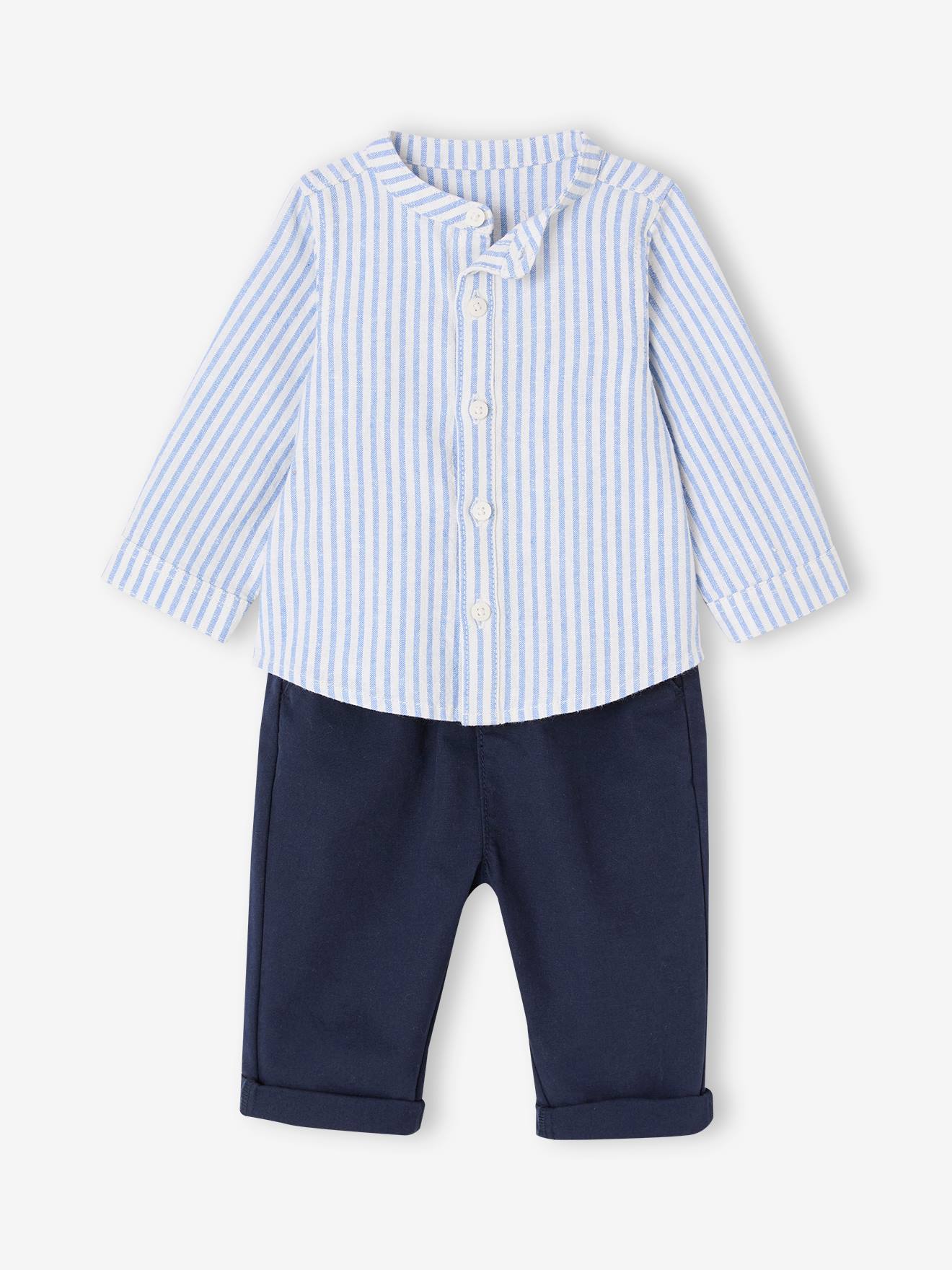 Striped Shirt & Trousers Set