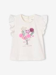 Baby-T-shirts & Roll Neck T-Shirts-T-Shirts-T-Shirt with Flowers in Relief, for Babies