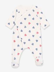 Baby-Pyjamas-Striped Heart Cotton Pyjamas for Babies, PETIT BATEAU