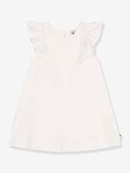 Girls-Short Sleeve Cotton Dress, PETIT BATEAU