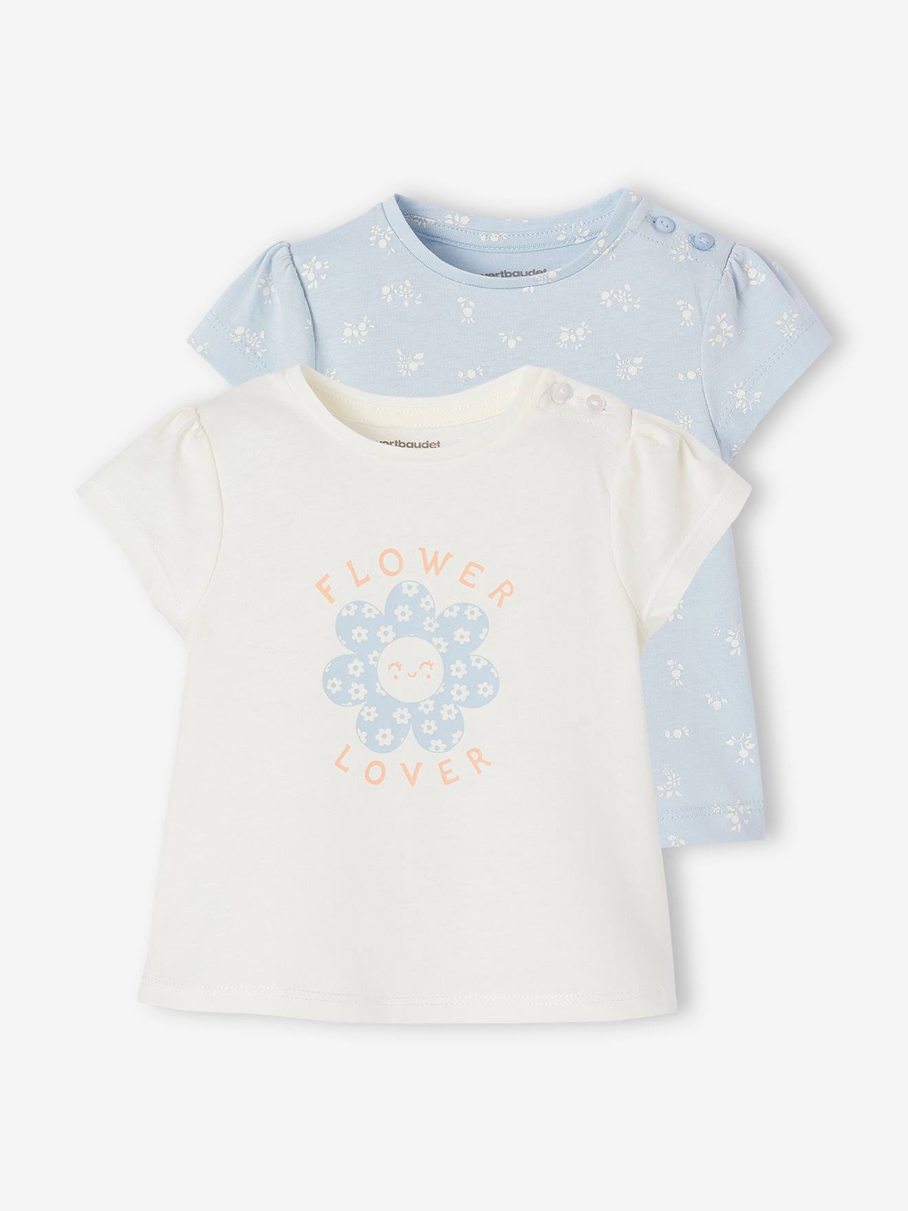 short-sleeved baby t-shirts - BASICS sky