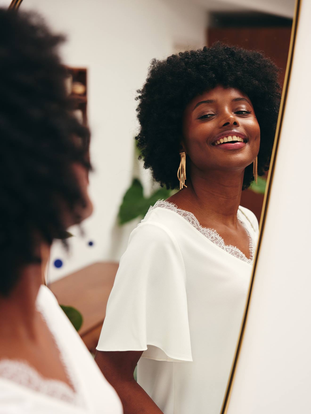 Maternity Front Back Blouse ecru