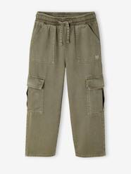 Girls-Easy-to-Slip-On Cargo Trousers for Girls