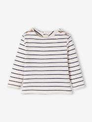 Baby-T-shirts & Roll Neck T-Shirts-Striped long-sleeved baby t-shirt