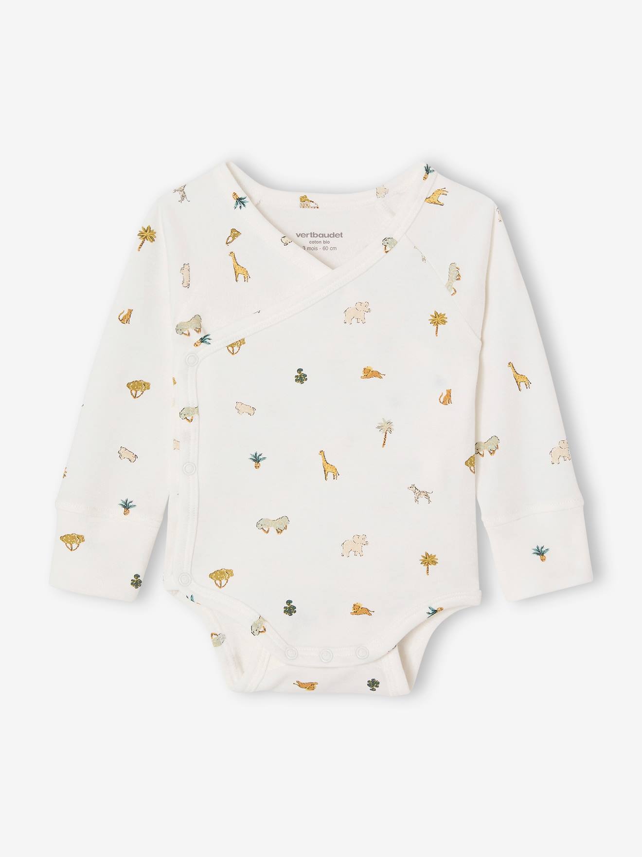 Jungle print bodysuits ecru