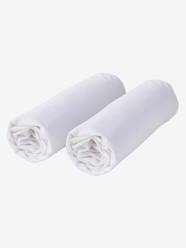Bedroom Furniture & Storage-Pack of 2 waterproof mattress protectors in sponge towelling can be boiled